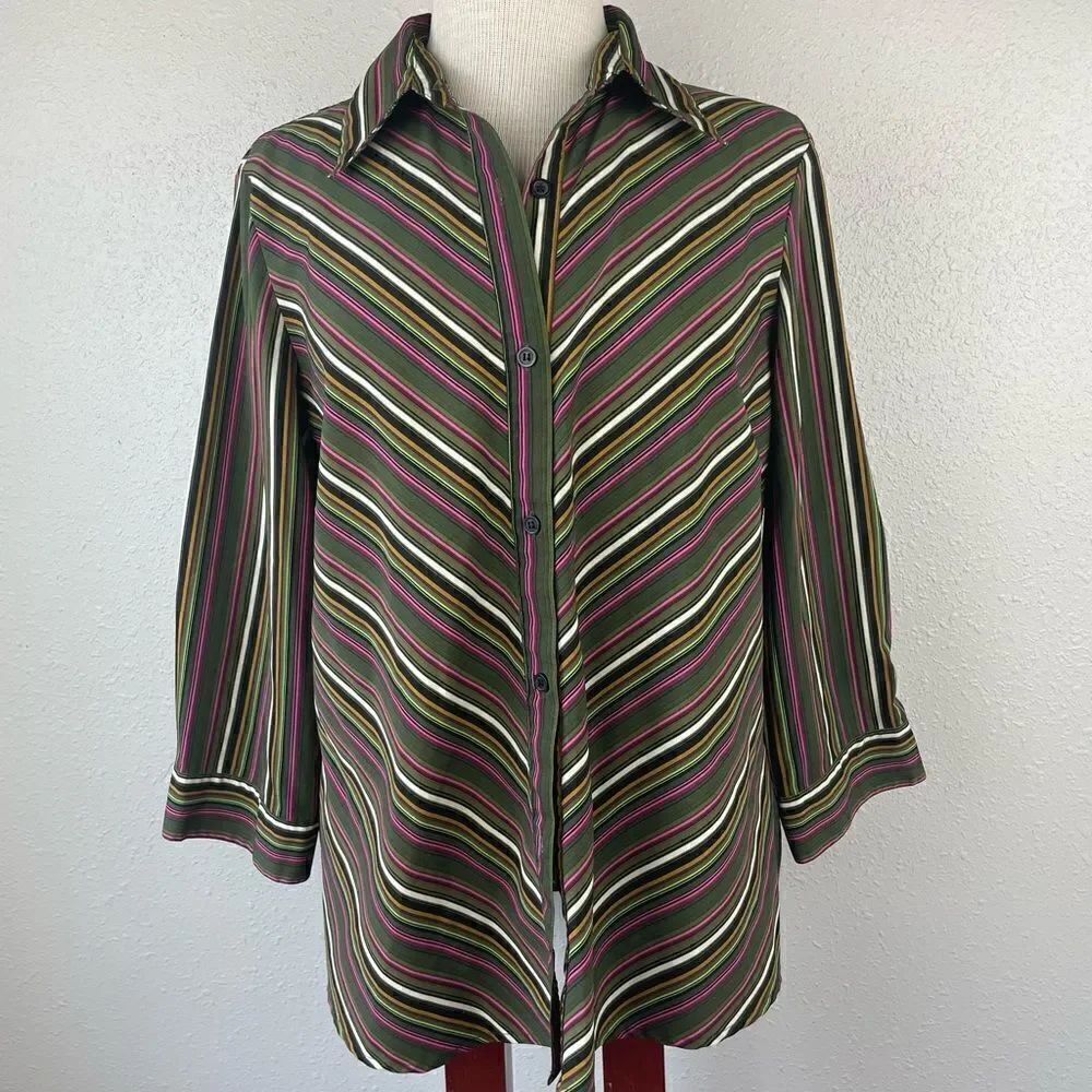 Notations Button Down Shirt Size L EUC